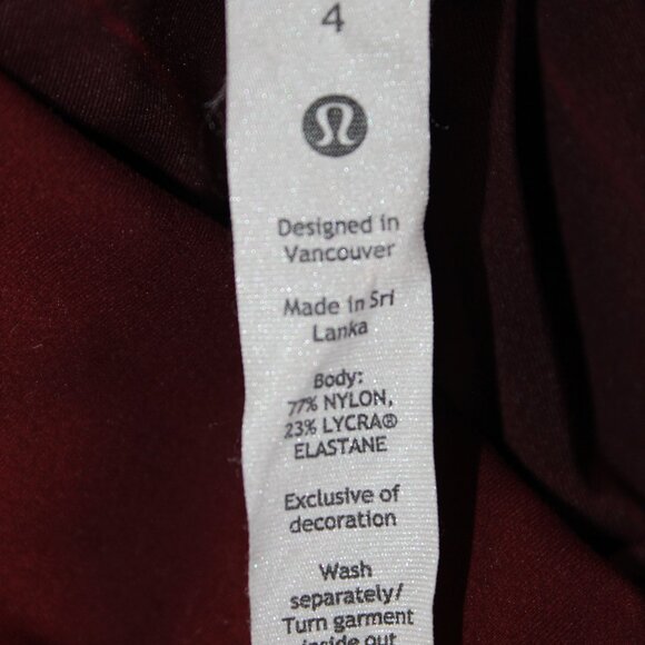 Lululemon Wunder Train High Rise Short 8" Sun Bleached Wash Red Merlot Size 4 - Picture 5 of 7